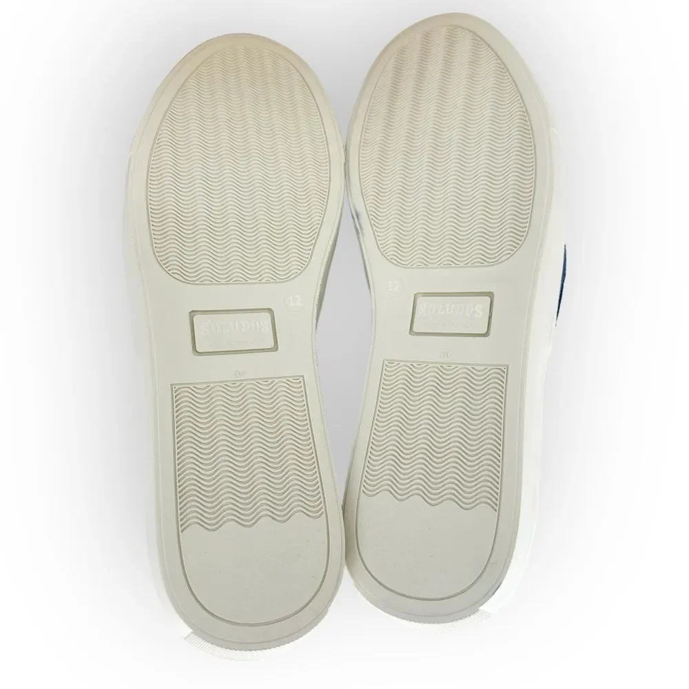 SOLUDOS MEN’S ALGARVE SLIP ON SNEAKER NAVY -‎ size 12- NIB